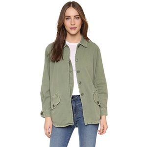 Monrow vintage army green lightweight jacket small
